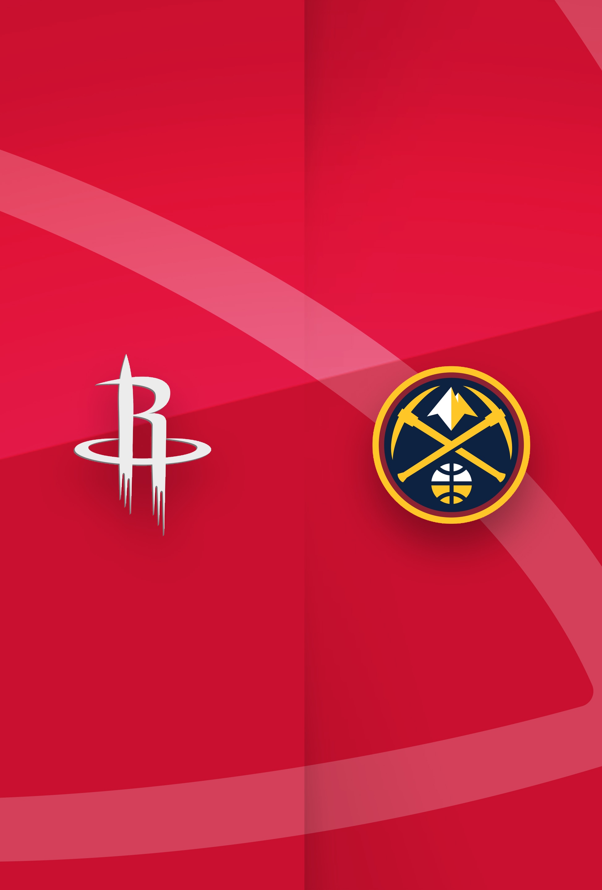 das Logo der Houston Rockets und Denver Nuggets.